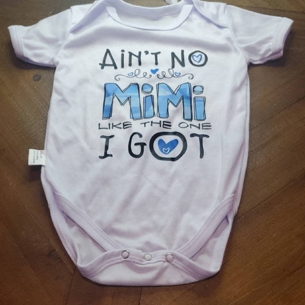 SHEIN Light Purple Bodysuit with Blue and Black Text